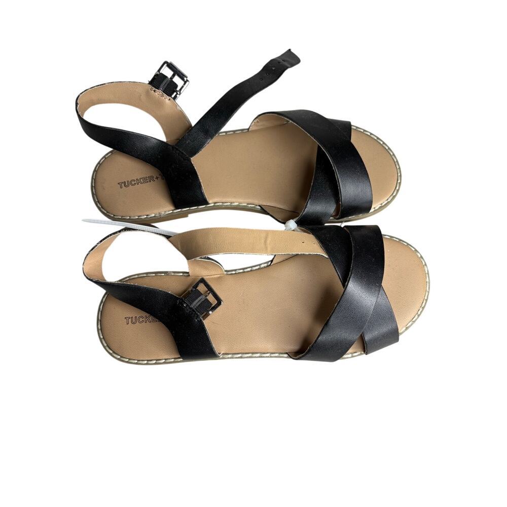 Tucker + Tate Tarya Black Strappy Adjustable Sandals SZ 3Y